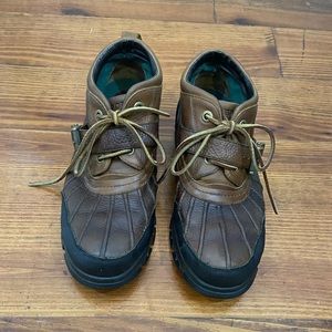 Ralph Lauren Polo Sport Leather Boots Buckle Ankle Short AAM15390 Size 9 1/2 D